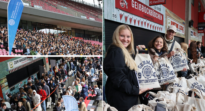 Teilnehmer*innen der Erstsemesterbegrüßung im RheinEnergieStadion