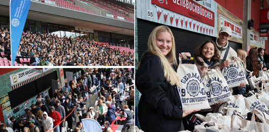 Teilnehmer*innen der Erstsemesterbegrüßung im RheinEnergieStadion